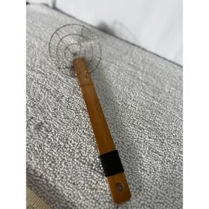 Asian Trends Stainless Steel Skimmer Spider Strainer Bamboo Handle 15.5 Inch